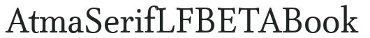 AtmaSerifLF BETA Book preview