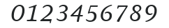 AtmaSerifTF-BookItalicMC numbers preview