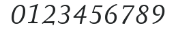 AtmaSerifTF-BookItalicQC numbers preview