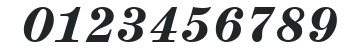AureliusSerif-BoldItalic numbers preview