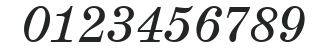 AureliusSerif-RegularItalic numbers preview