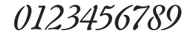 AuriolLTStd-Italic numbers preview