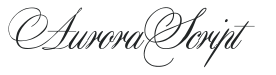 Aurora Script letters preview
