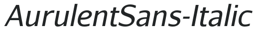 AurulentSans-Italic preview