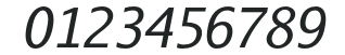 AurulentSans-Italic numbers preview