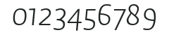 Auto1-LightItalic numbers preview