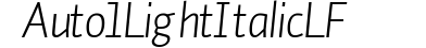 Auto 1 Light Italic LF preview