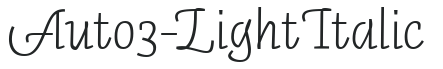 Auto3-LightItalic preview