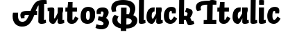 Auto 3 Black Italic preview