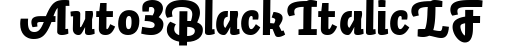 Auto 3 Black Italic LF preview
