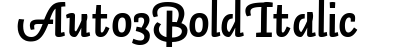 Auto 3 Bold Italic preview