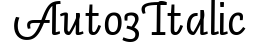 Auto 3 Italic preview