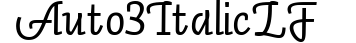 Auto 3 Italic LF preview