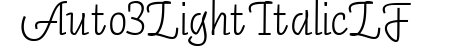 Auto 3 Light Italic LF preview
