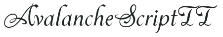 Avalanche Script TT letters preview