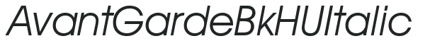 AvantGarde Bk HU Italic preview