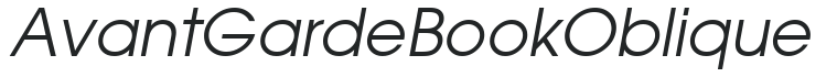 AvantGarde BookOblique preview