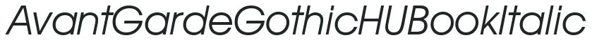 AvantGardeGothic HU Book Italic preview