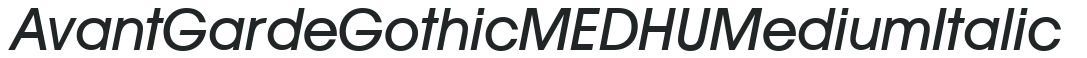 AvantGardeGothic MEDHU Medium Italic preview