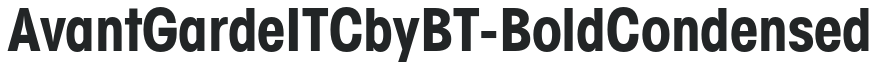 AvantGardeITCbyBT-BoldCondensed preview