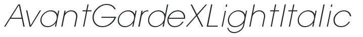 Avant Garde XLight Italic preview