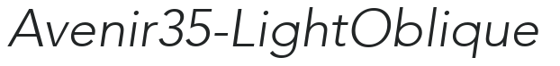 Avenir35-Light Oblique preview