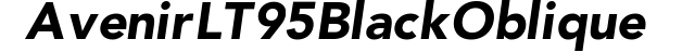 Avenir LT 95 Black Oblique preview