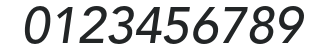 AvenirLTStd-MediumOblique numbers preview