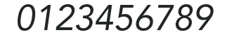 AvenirLTStd-Oblique numbers preview