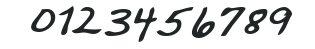 AverysHand Bold Italic numbers preview