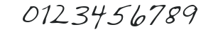 AverysHand Italic numbers preview