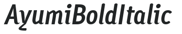 Ayumi Bold Italic preview