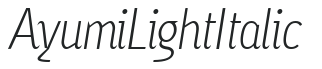 Ayumi Light Italic preview