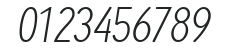 Ayumi Light Italic numbers preview