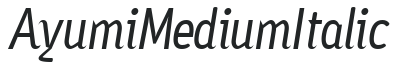 Ayumi Medium Italic preview