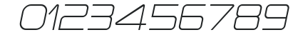 a•space light Italic numbers preview