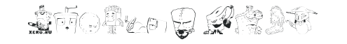 aqua teen hunger font numbers preview