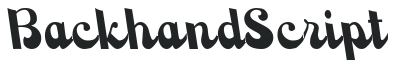 BackhandScript letters preview