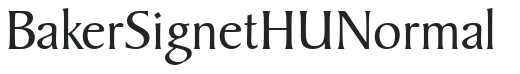 Baker Signet HU Normal letters preview