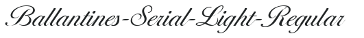 Ballantines-Serial-Light-Regular letters preview