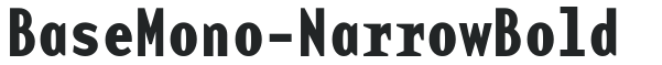 BaseMono-Narrow Bold letters preview