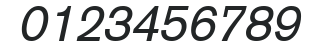 Basic Commercial LT Com Italic numbers preview