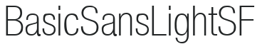 Basic Sans Light SF letters preview