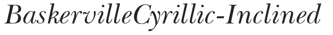 BaskervilleCyrillic-Inclined preview
