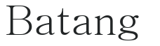 Batang letters preview