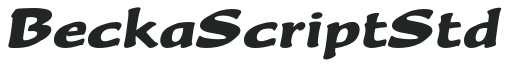 BeckaScriptStd letters preview