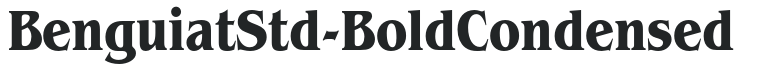 BenguiatStd-BoldCondensed preview