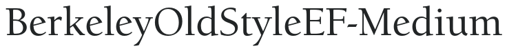 BerkeleyOldStyleEF-Medium letters preview