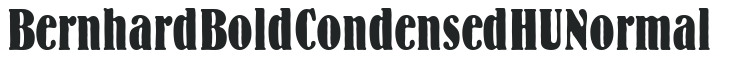 Bernhard BoldCondensed HU Normal preview