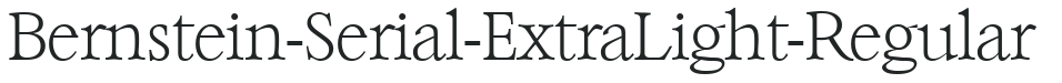 Bernstein-Serial-ExtraLight-Regular preview